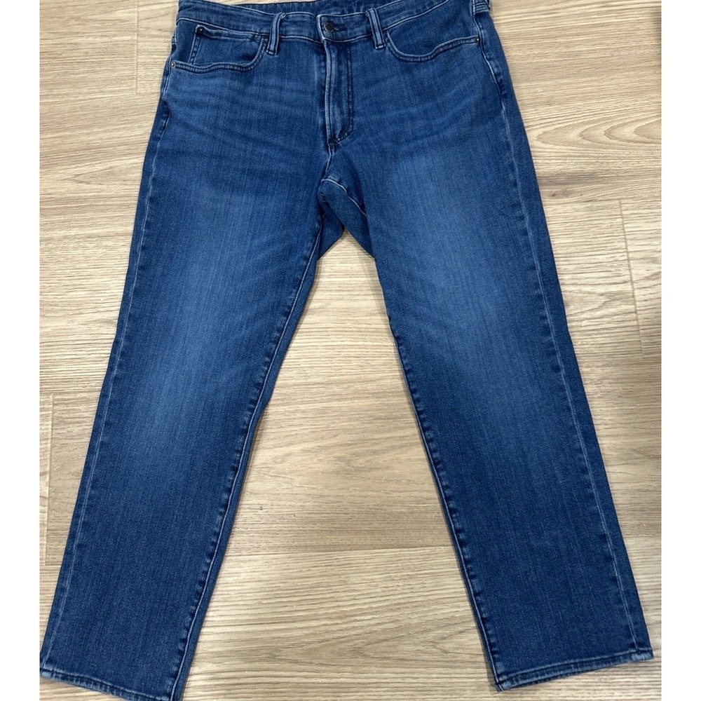 Men's Bonobos 4 Way Stretch Slim Straight Blue Jeans Size 35×30